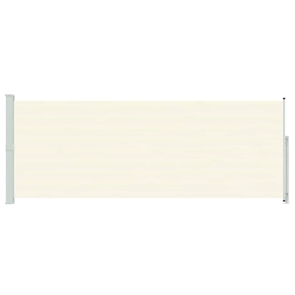 Krémszínű behúzható oldalsó terasznapellenző 180 x 500 cm