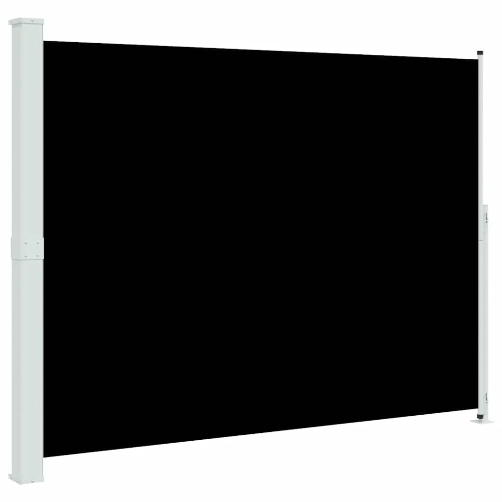 Fekete behúzható oldalsó terasznapellenző 220 x 300 cm