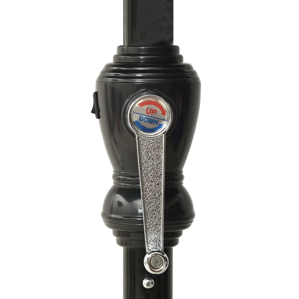 Bordó napernyő LED-ekkel és acél rúddal 2 x 3 m