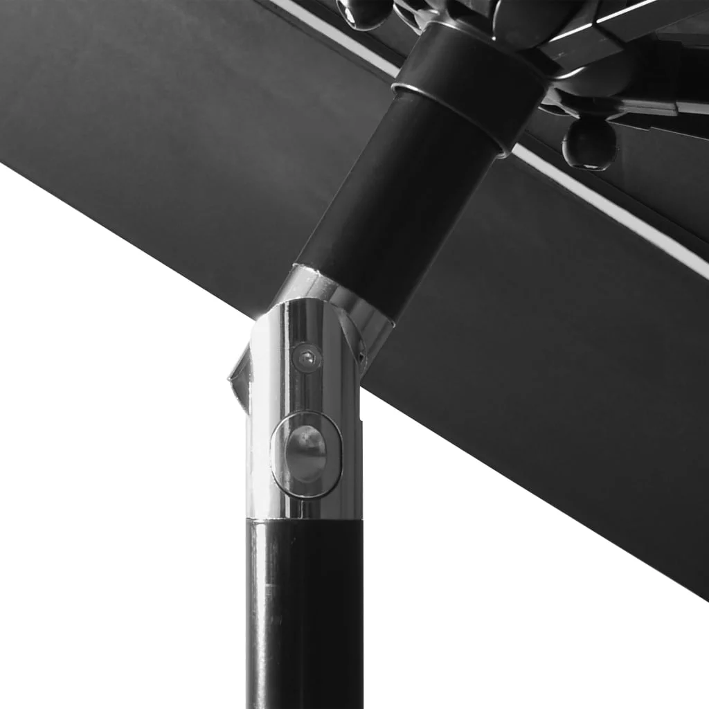 3 szintes antracitszürke napernyő alumíniumrúddal 3 m