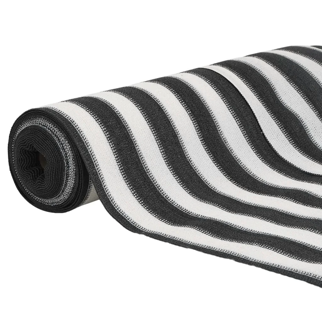 Antracitszürke és fehér HDPE belátásgátló háló 1,5x50m 150 g/m²