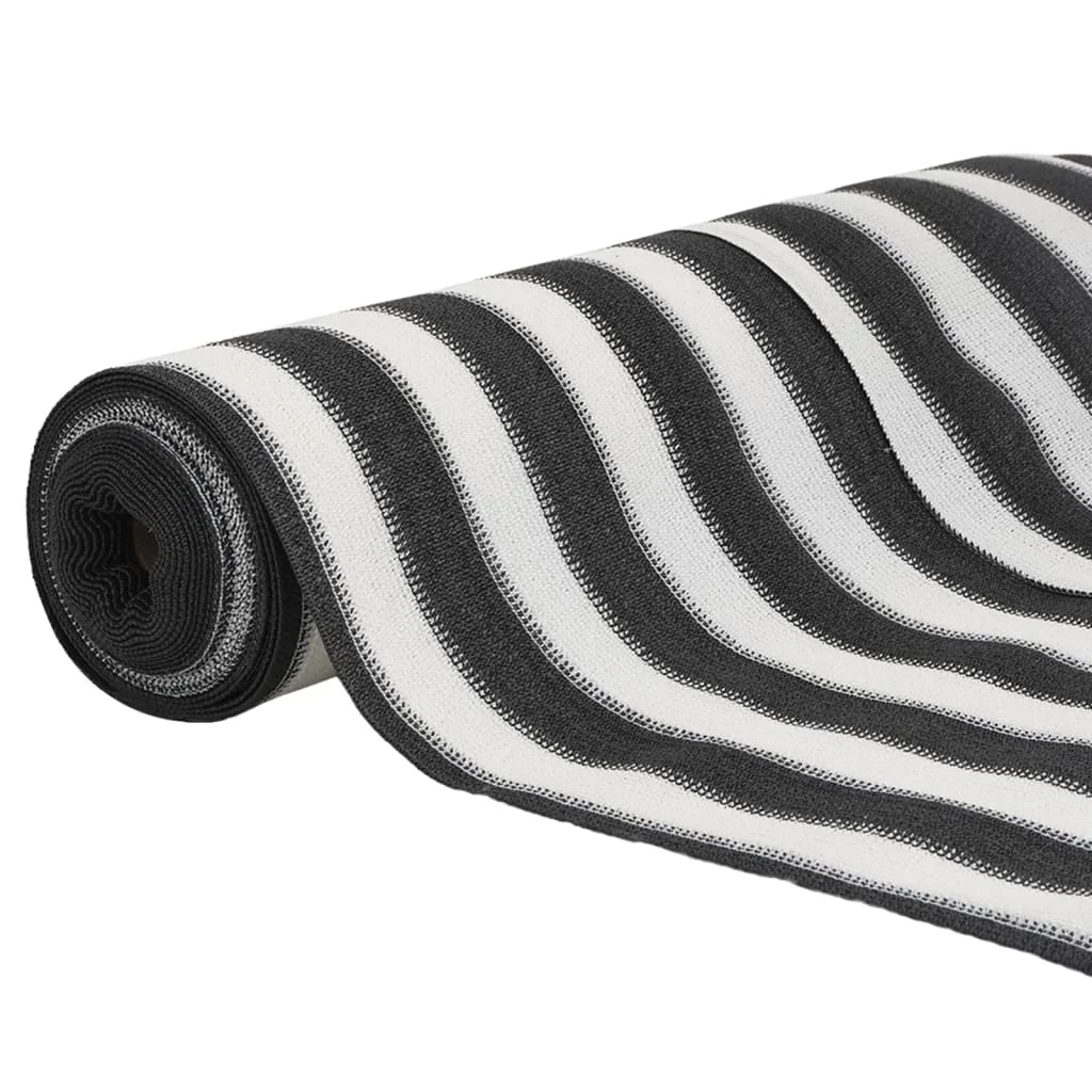 Antracitszürke és fehér HDPE belátásgátló háló 1,5x50m 195 g/m²