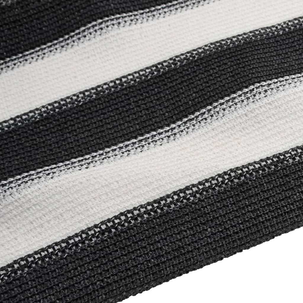 Antracitszürke és fehér HDPE belátásgátló háló 1,5x50m 195 g/m²