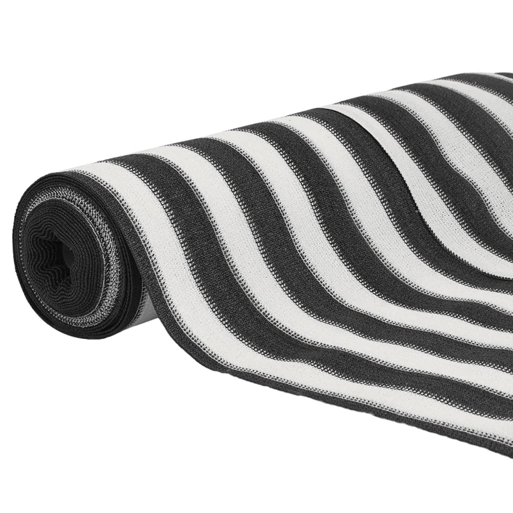 Antracitszürke és fehér HDPE belátásgátló háló 1,8x50m 195 g/m²