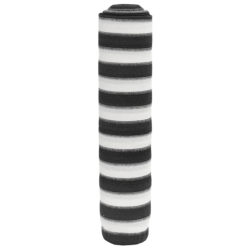 Antracitszürke és fehér HDPE belátásgátló háló 1,8x50m 195 g/m²