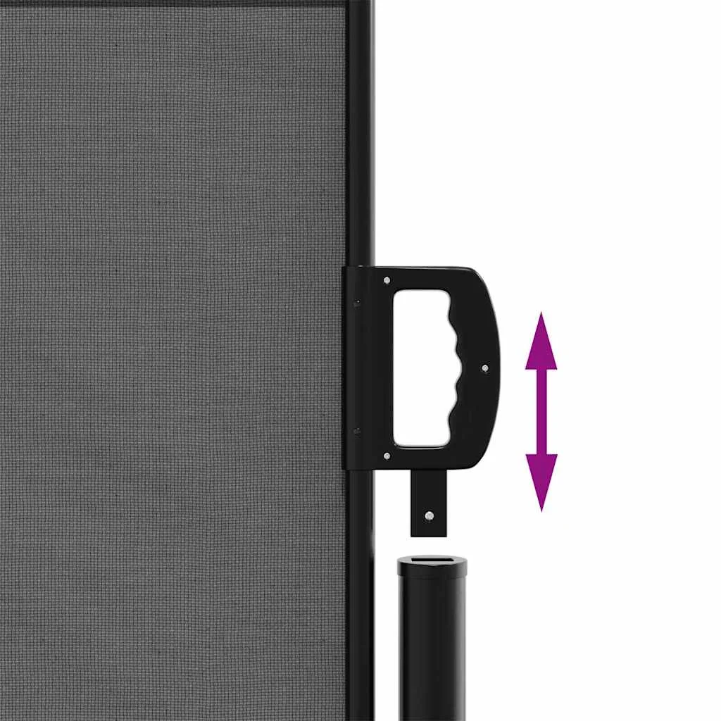 Antracitszürke behúzható oldalsó napellenző 140 x 500 cm