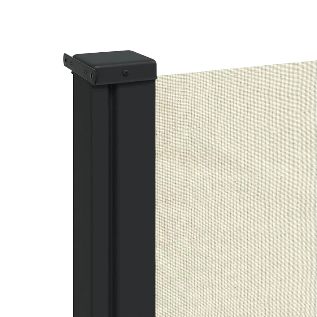 Krémszínű behúzható oldalsó napellenző 120 x 600 cm
