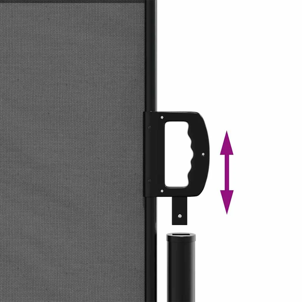 Antracitszürke behúzható oldalsó napellenző 120 x 600 cm