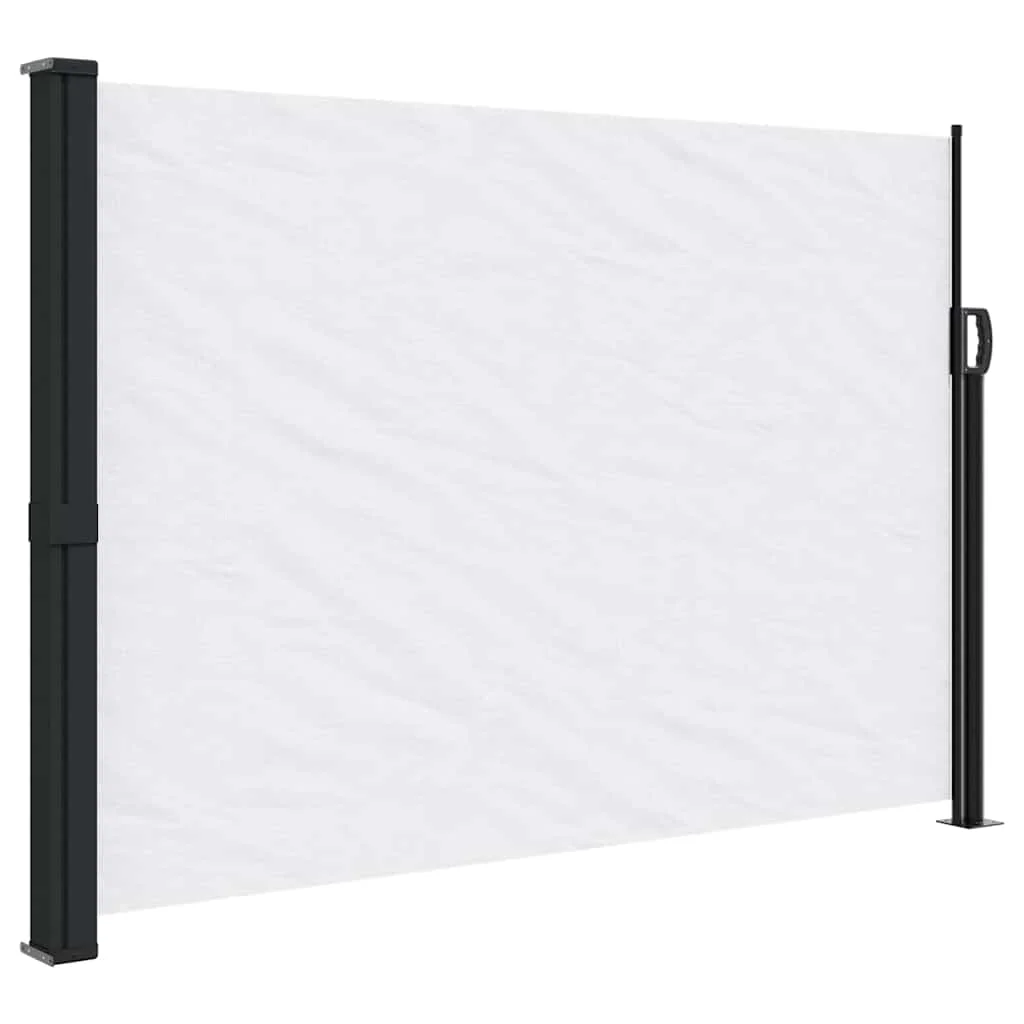 Fehér behúzható oldalsó napellenző 140 x 600 cm