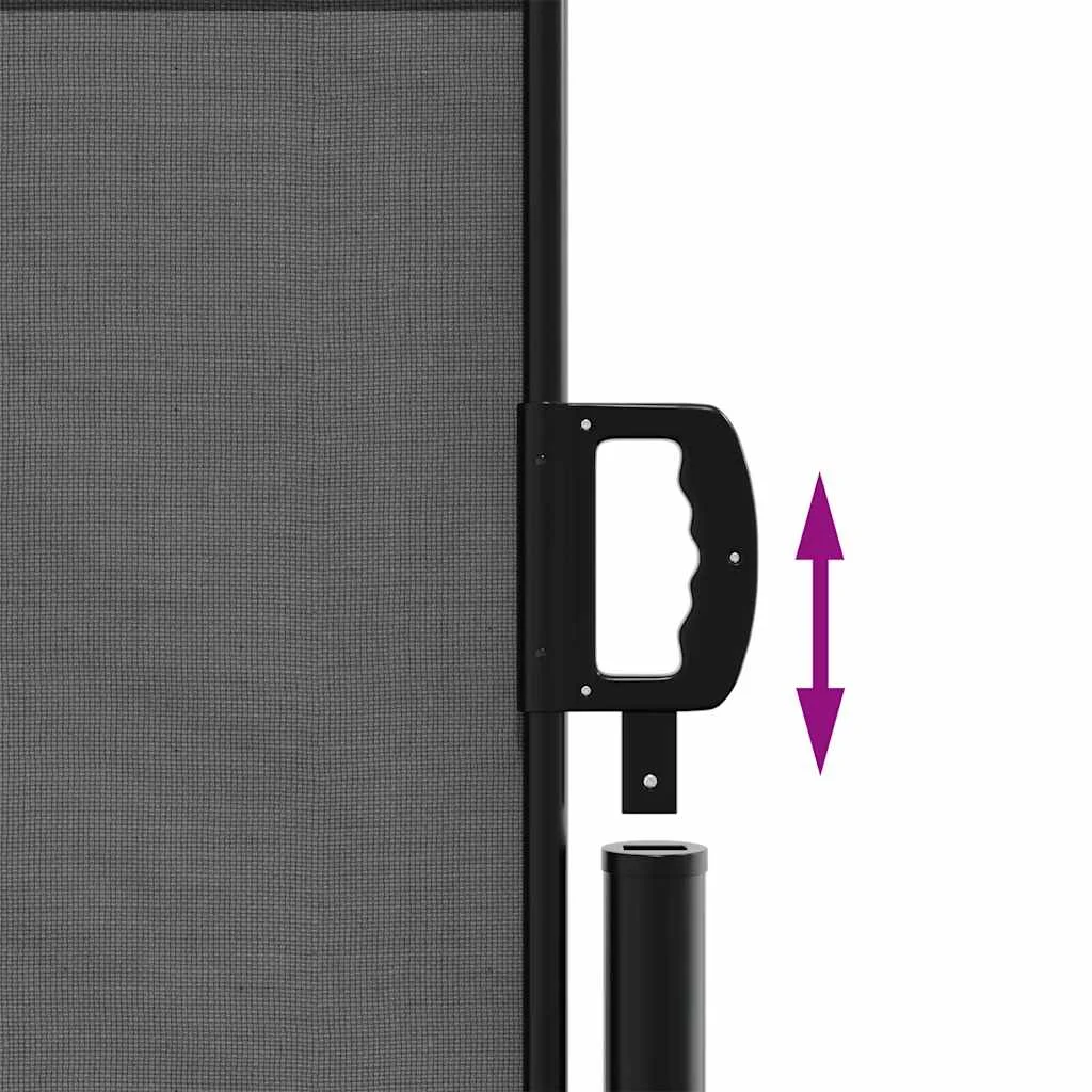 Antracitszürke behúzható oldalsó napellenző 140 x 600 cm