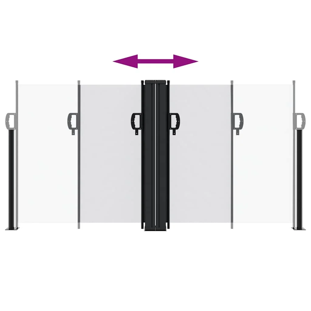 Fehér behúzható oldalsó napellenző 120 x 1000 cm