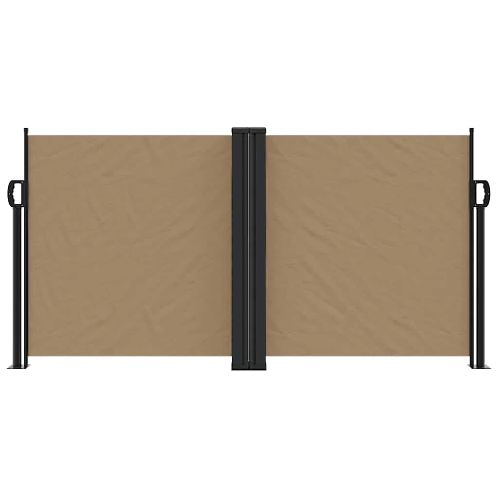 Tópszínű behúzható oldalsó napellenző 120 x 1000 cm