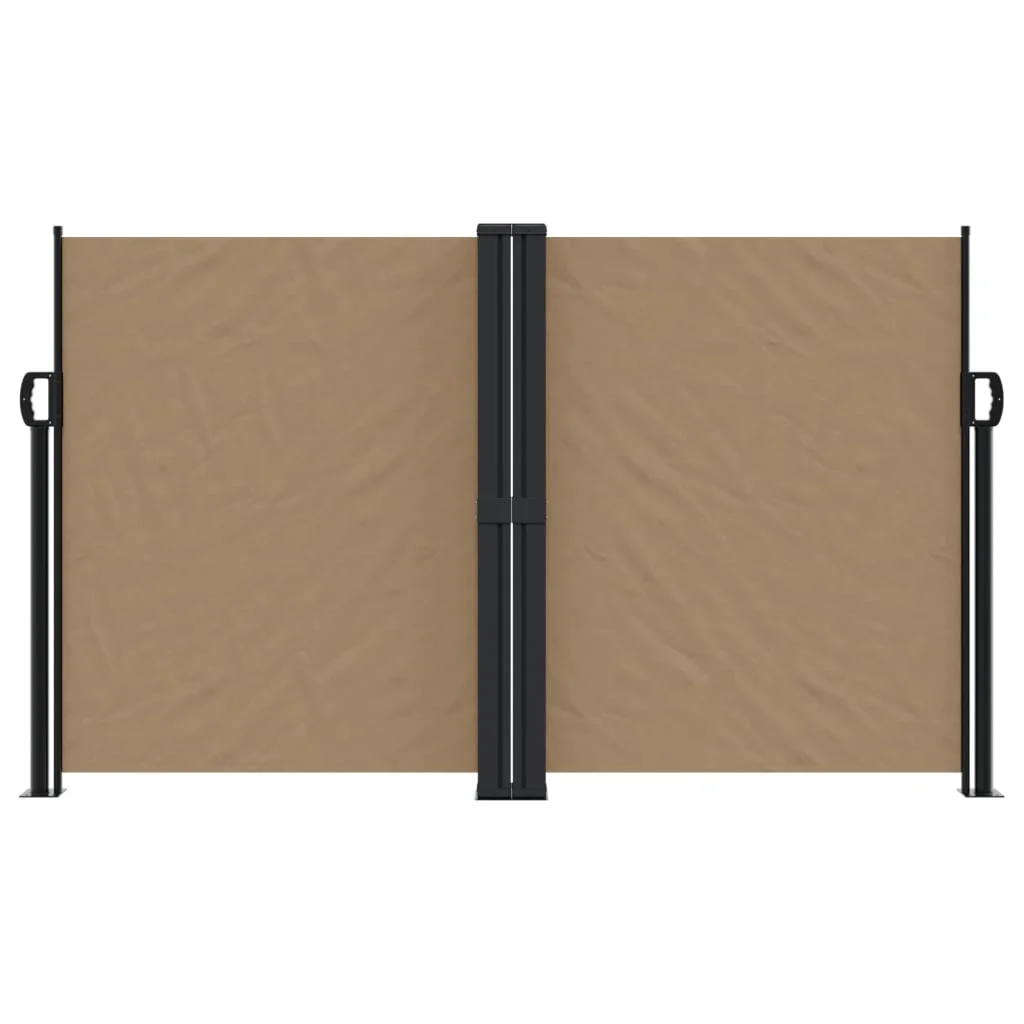 Tópszínű behúzható oldalsó napellenző 140x1200 cm