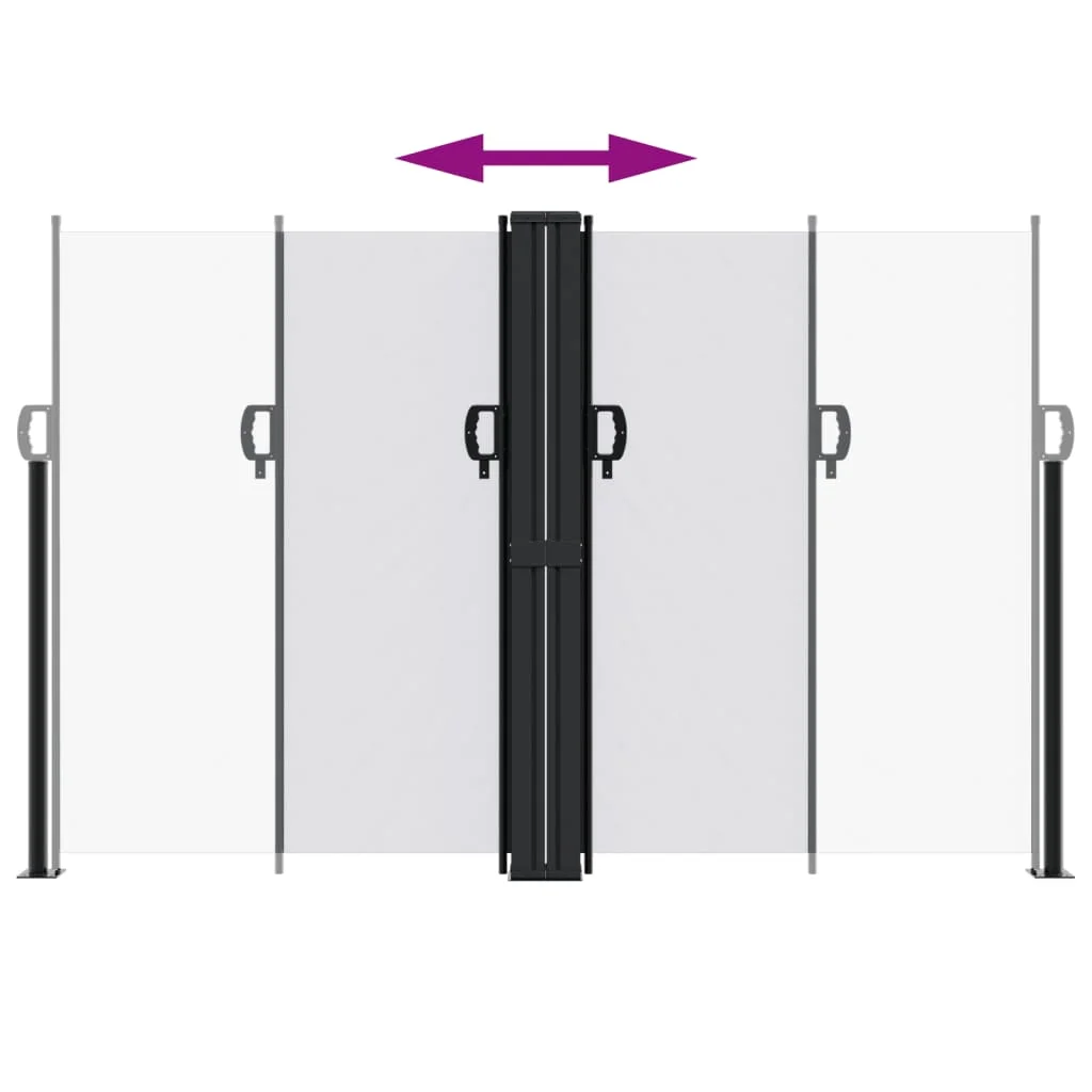 Fehér behúzható oldalsó napellenző 160 x 1200 cm