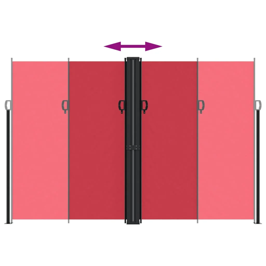 Piros behúzható oldalsó napellenző 220 x 1200 cm