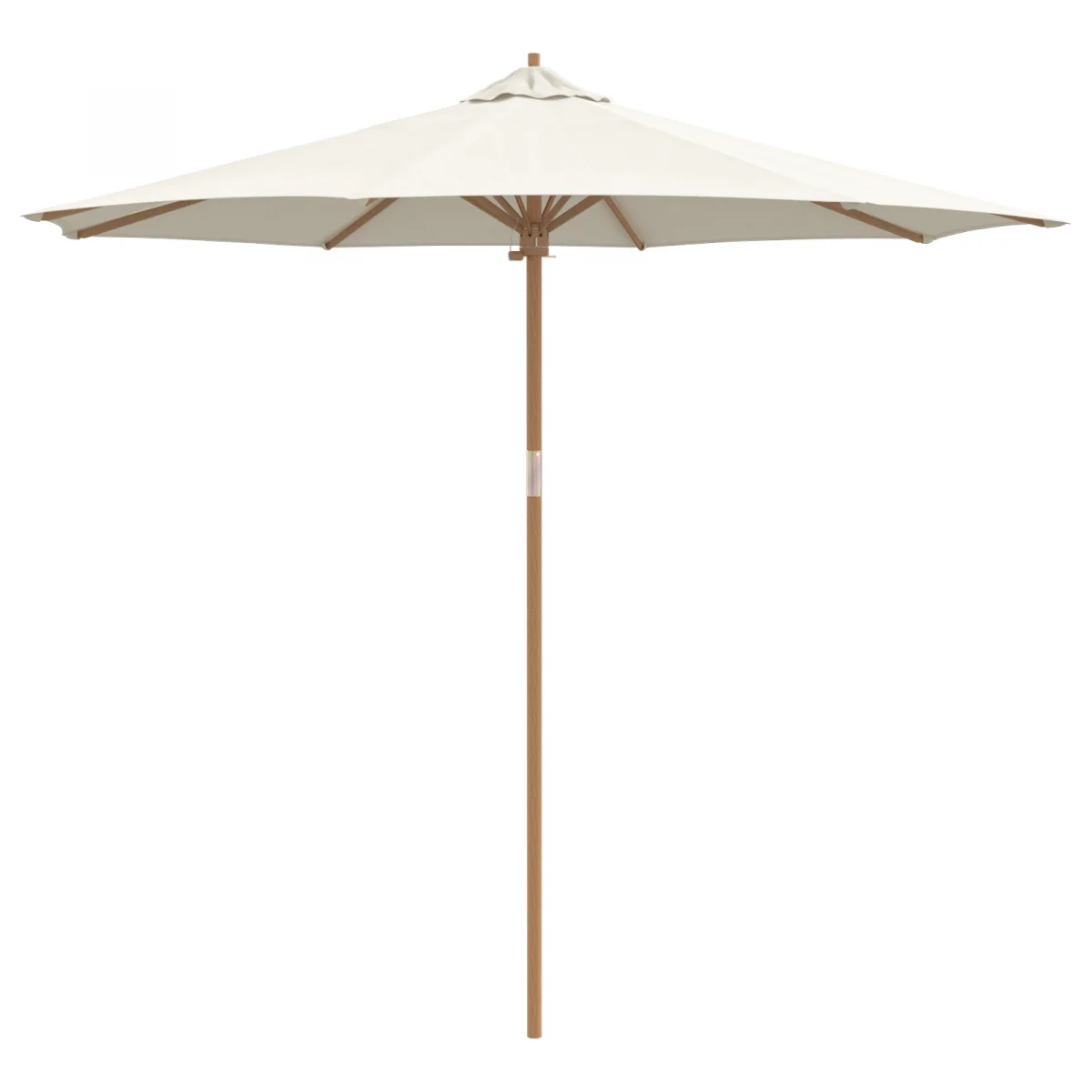 Krém Fehér Kert Parasol 270x260 cm Bambusz
