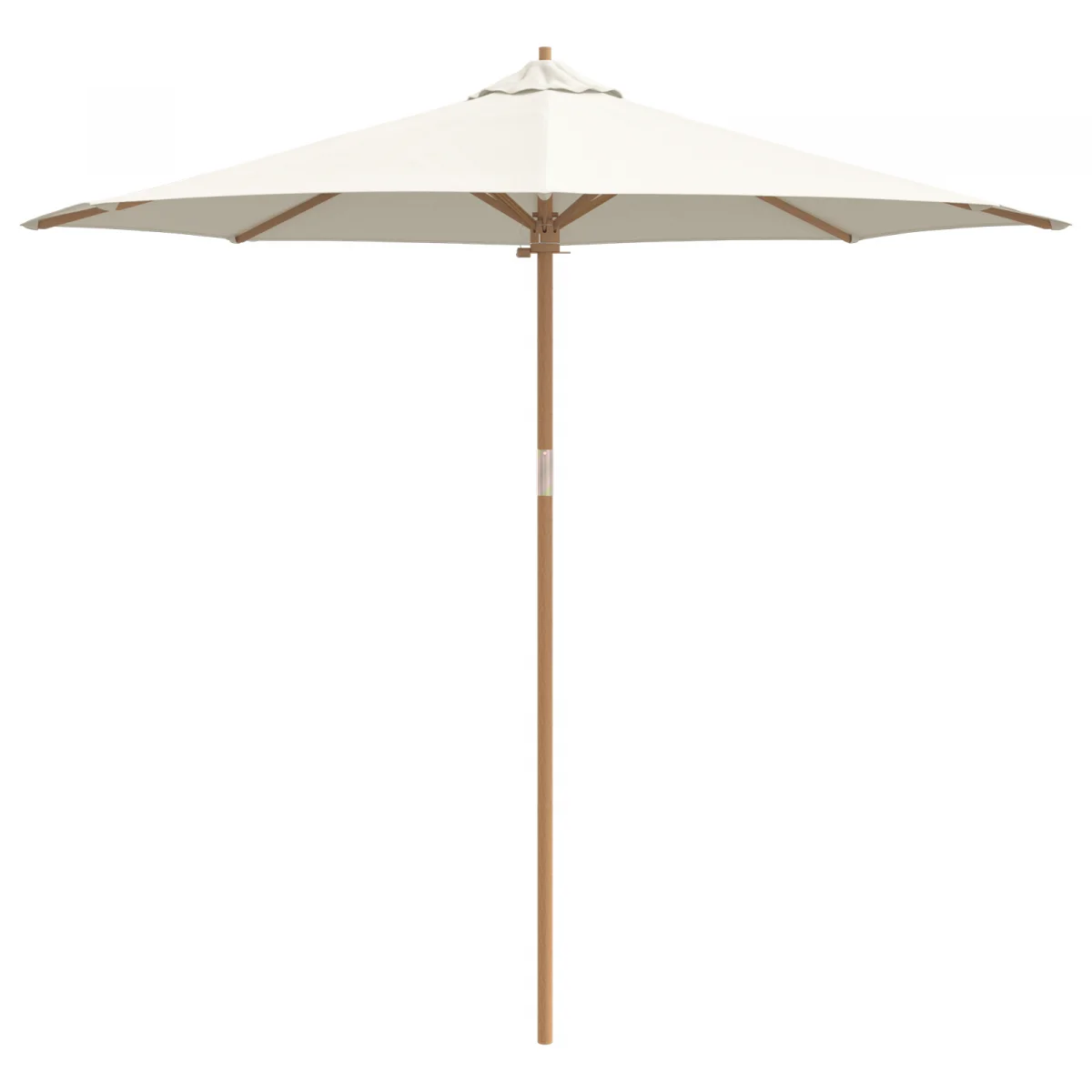 Krém Fehér Kert Parasol 270x260 cm Bambusz