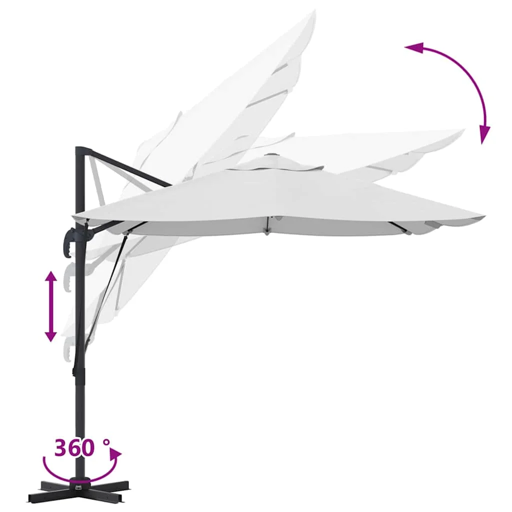 Cantilever Roma Napernyő Beige és fekete 352 x 251 x 260 cm