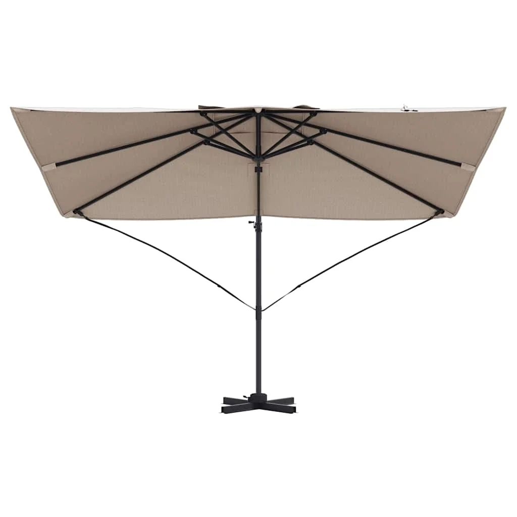 Cantilever Roma Napernyő Taupe és Fekete 352 x 251 x 260 cm