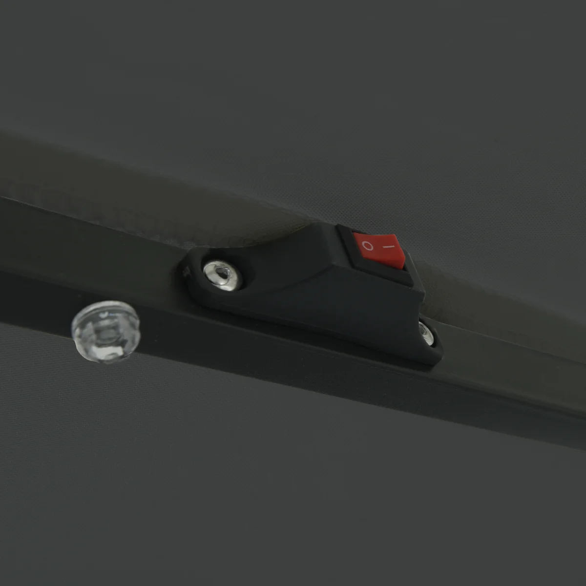 Kültéri Napernyő LED Fényekkel ø395x245 cm Antracit