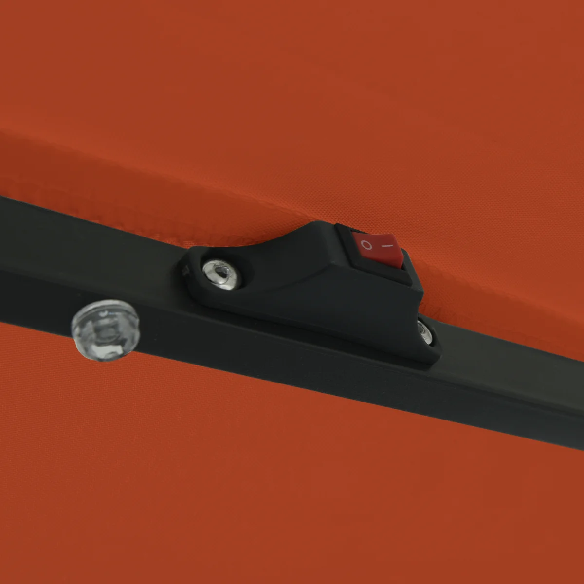 Kert Napernyő LED villanyokkal ø395x245 cm Terrakotta