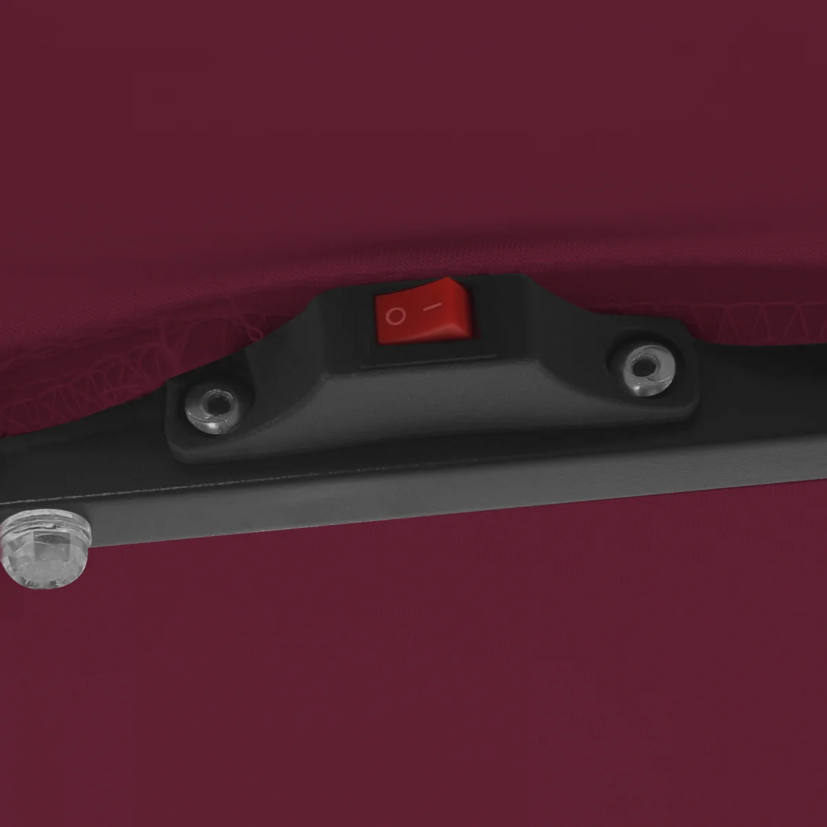 Négyzet alakú Kerti Napernyő LED Fénnyel 295x245 cm Burgundi Vörös