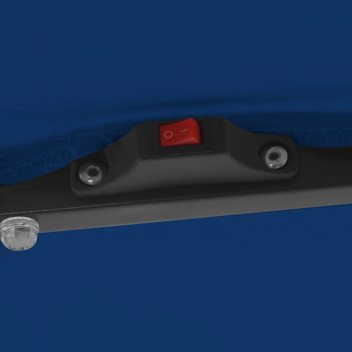 Négyzet alakú Kerti Napernyő LED Fénnyel 295x245 cm Azúrkék