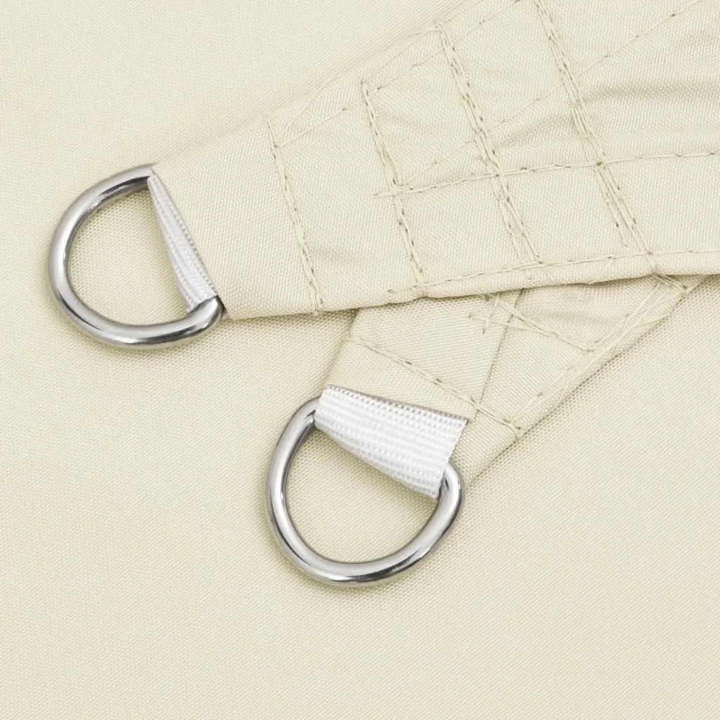 Négyszögletes, krémszínű oxford szövet napvitorla 4 x 6 m 