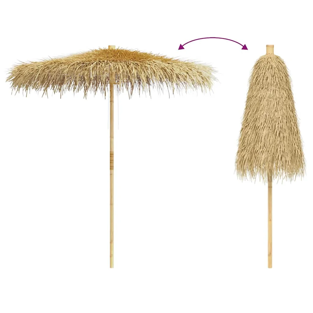 Bambuszernyő banánlevél tetővel 210 cm