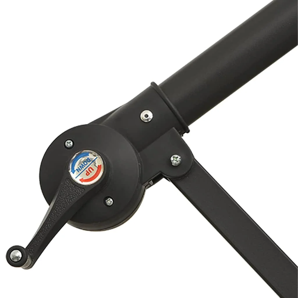 Antracitszürke konzolos kerti napernyő alumínium rúddal 350 cm