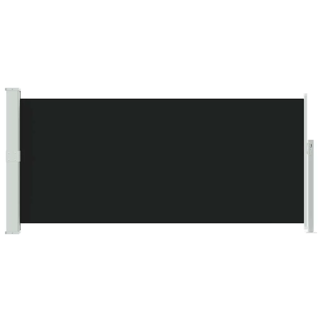 Fekete behúzható oldalsó napellenző 140 x 300 cm