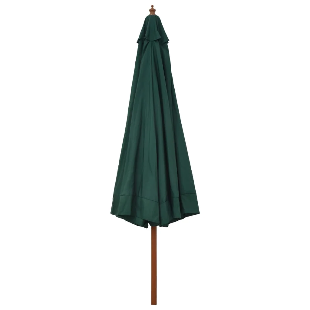 Zöld kültéri napernyő farúddal 330 cm