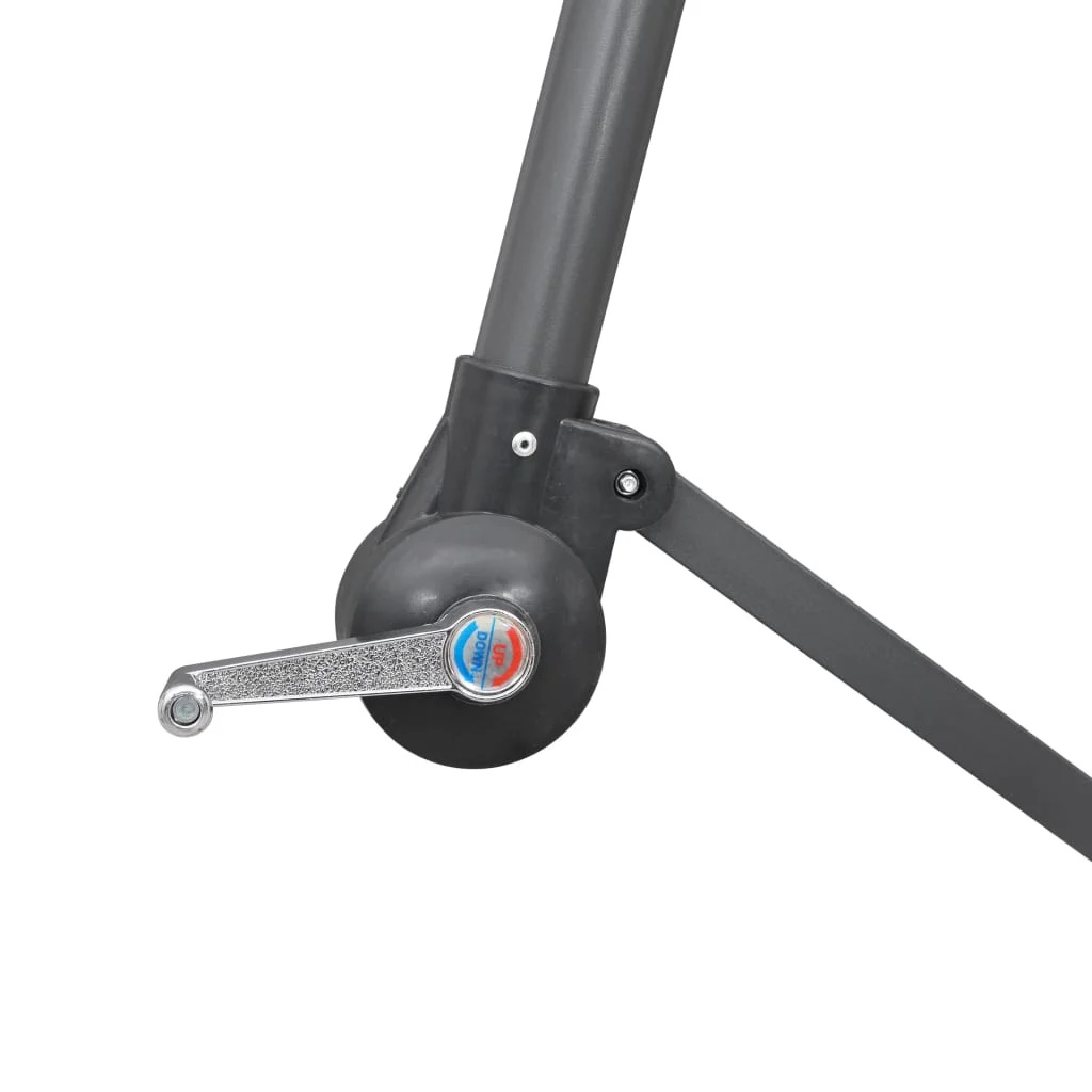 Burgundi függő napernyő alumínium rúddal 3 m