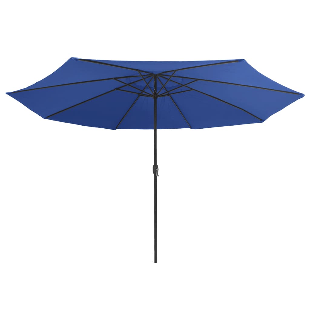 Azúrkék kültéri napernyő fémrúddal 400 cm
