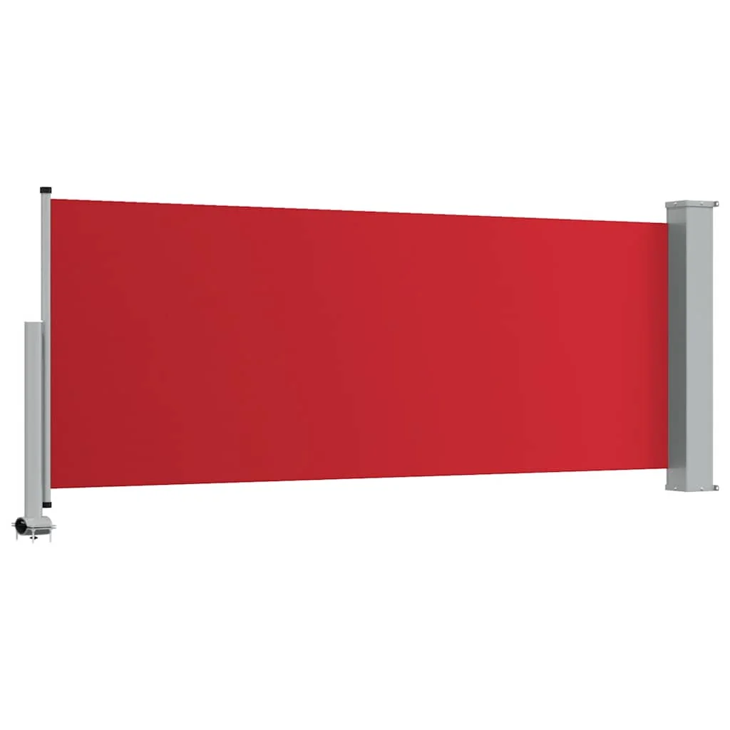 Piros behúzható oldalsó teraszi napellenző 100 x 300 cm