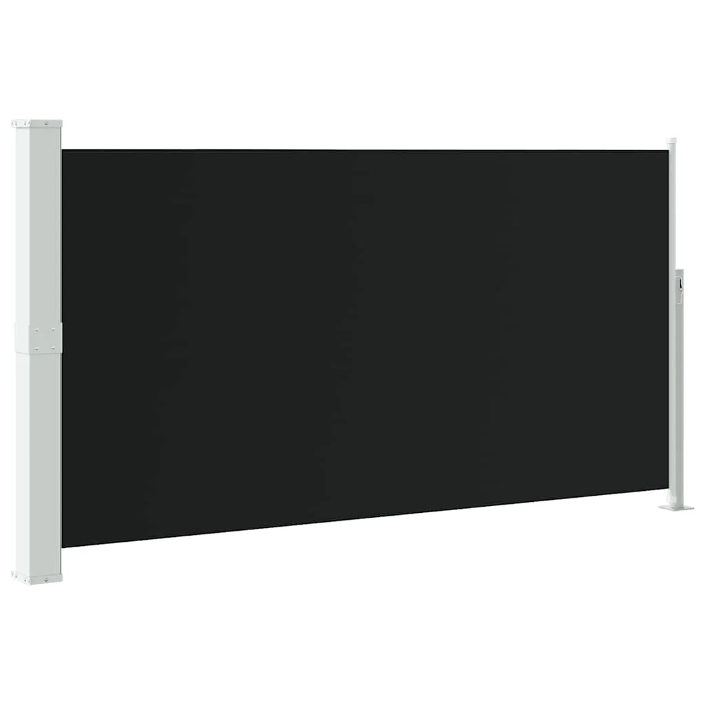 Fekete kihúzható oldalsó teraszi napellenző 170 x 300 cm