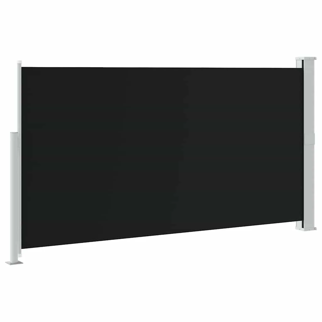 Fekete kihúzható oldalsó teraszi napellenző 170 x 300 cm
