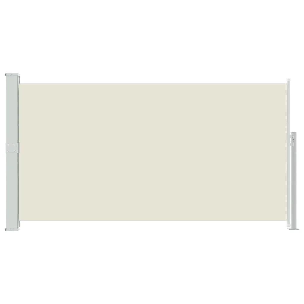 Krémszínű kihúzható oldalsó teraszi napellenző 170 x 300 cm