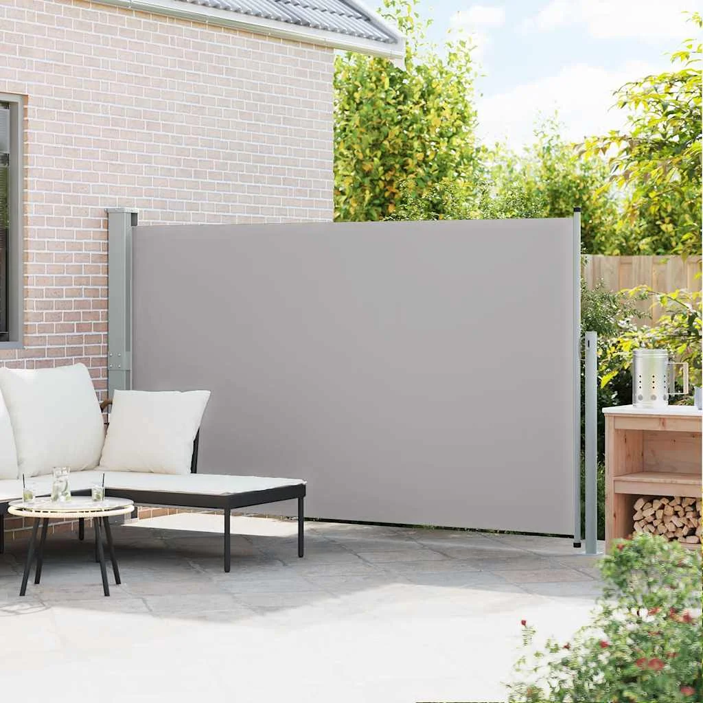 Szürke kihúzható oldalsó teraszi napellenző 170 x 300 cm