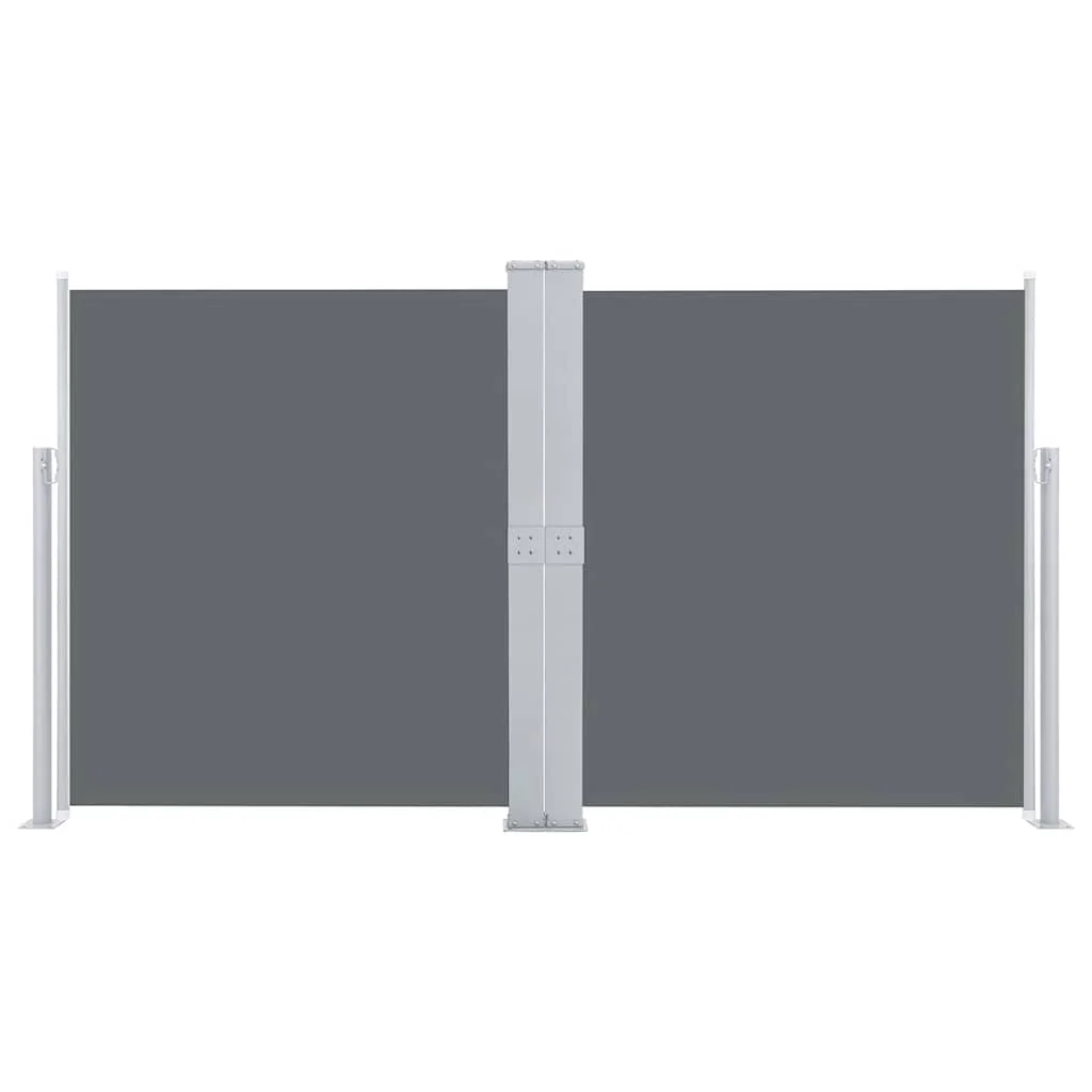 Antracitszürke behúzható oldalsó napellenző 140 x 600 cm