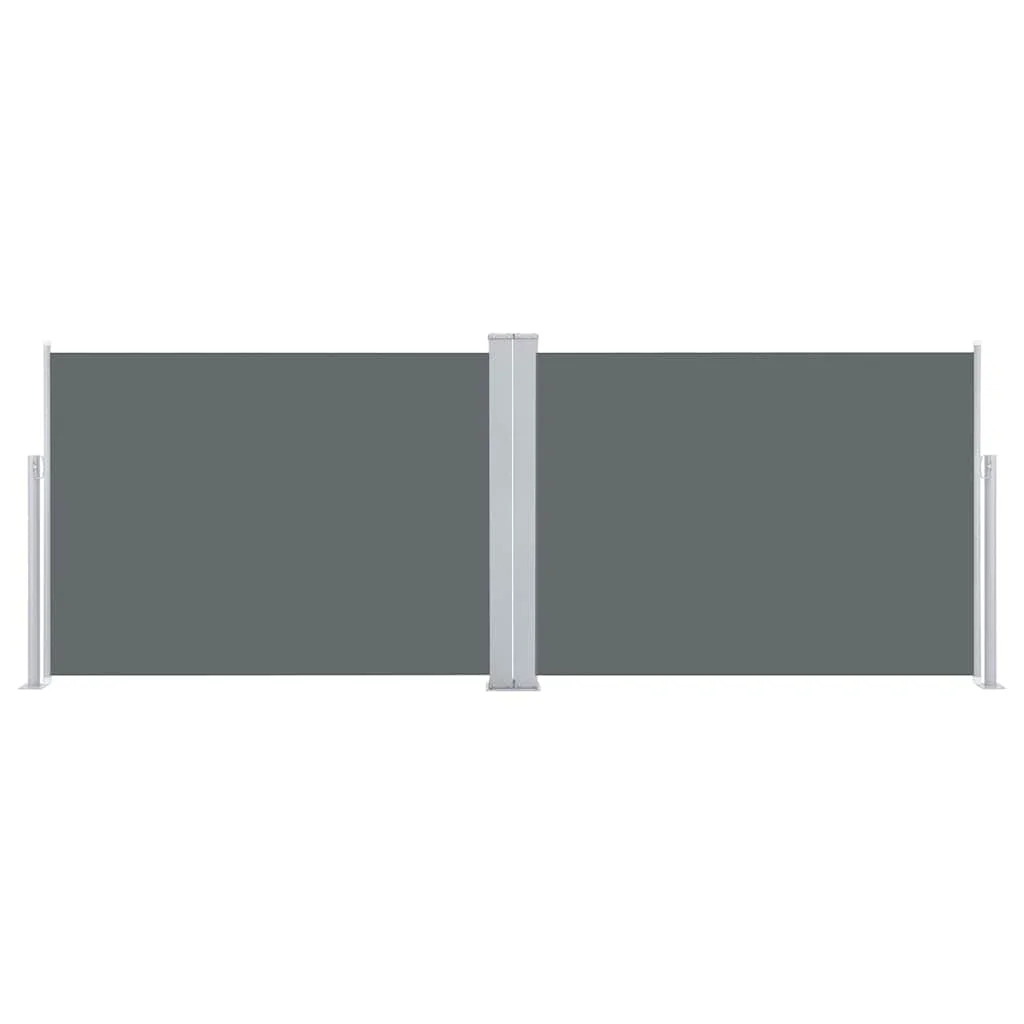 Antracitszürke behúzható oldalsó napellenző 100 x 1000 cm 