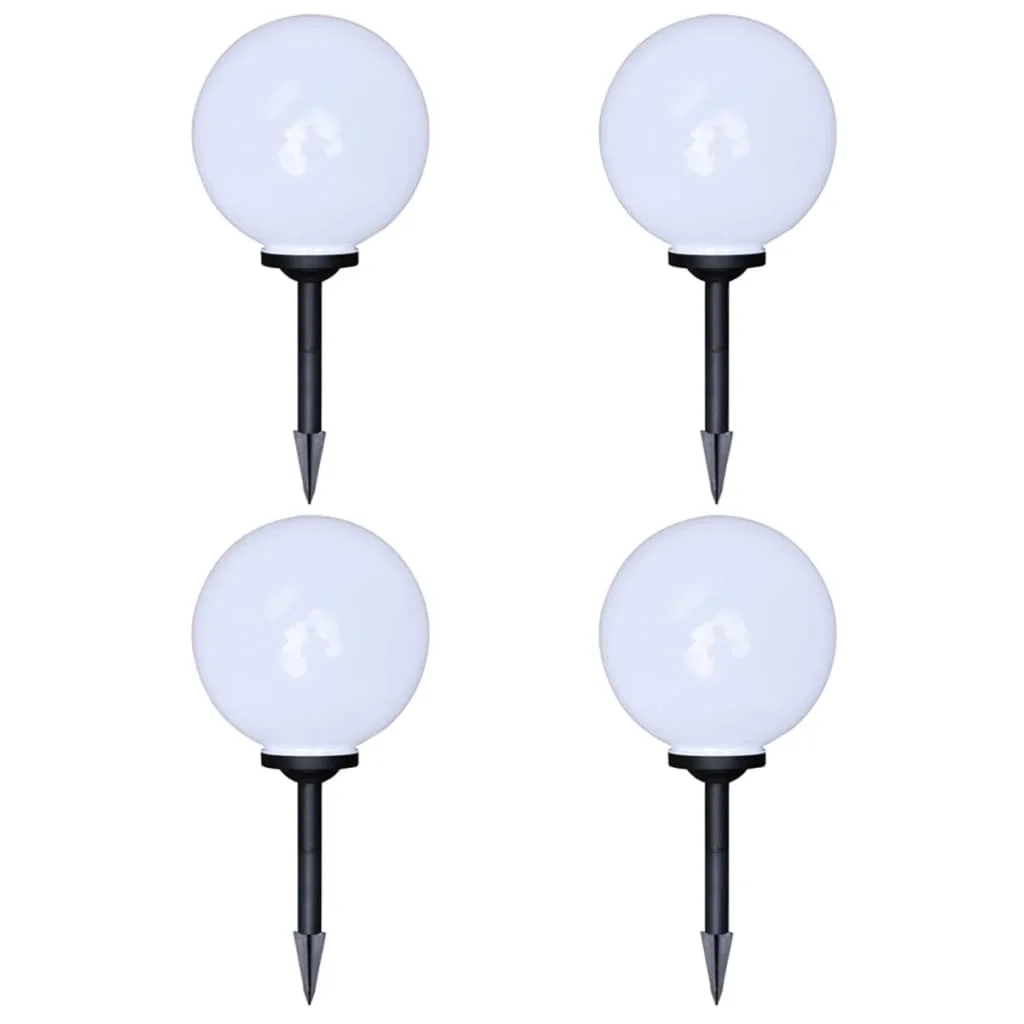 4 db kültéri gyalogjáró LED-lámpa cölöppel 30 cm
