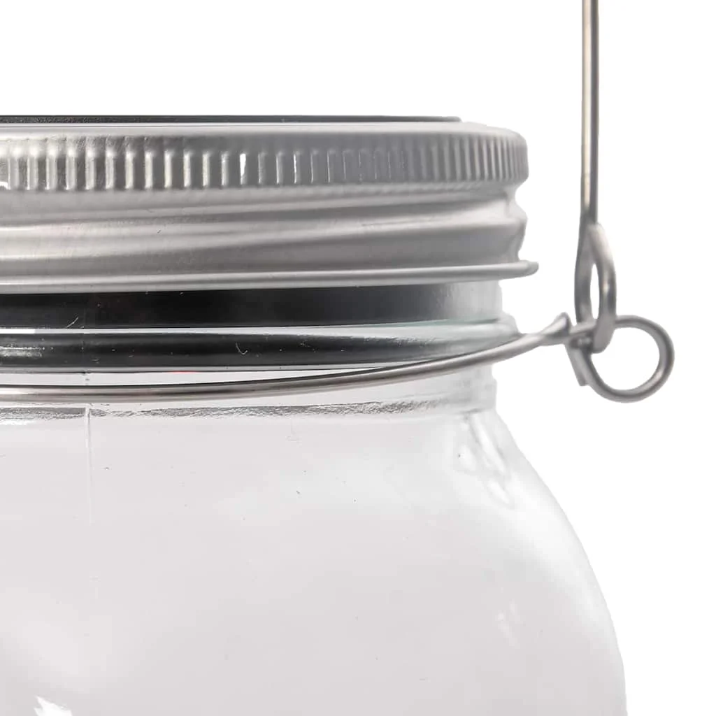 12 db meleg fehér kültéri napelemes befőttes üveg lámpa