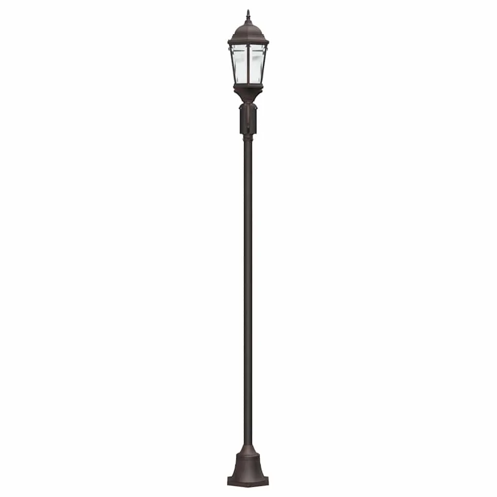 Kert Világítóoszlop 2-Lámpás E27 Bronz 220 cm Alumínium