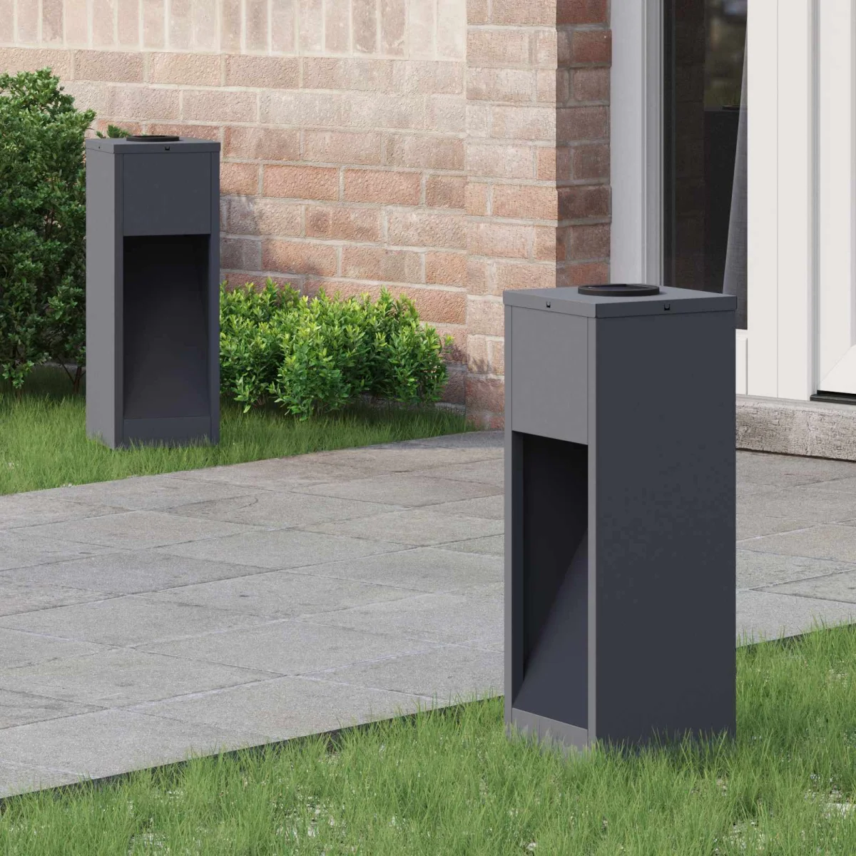 Napelemes LED Útjelző Lámpa 2 pcs Antracit