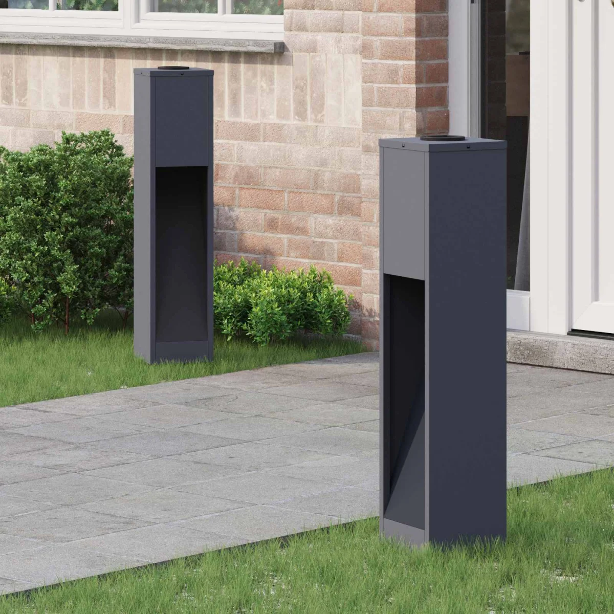 Napelemes LED Útjelző Lámpa 2 pcs Antracit