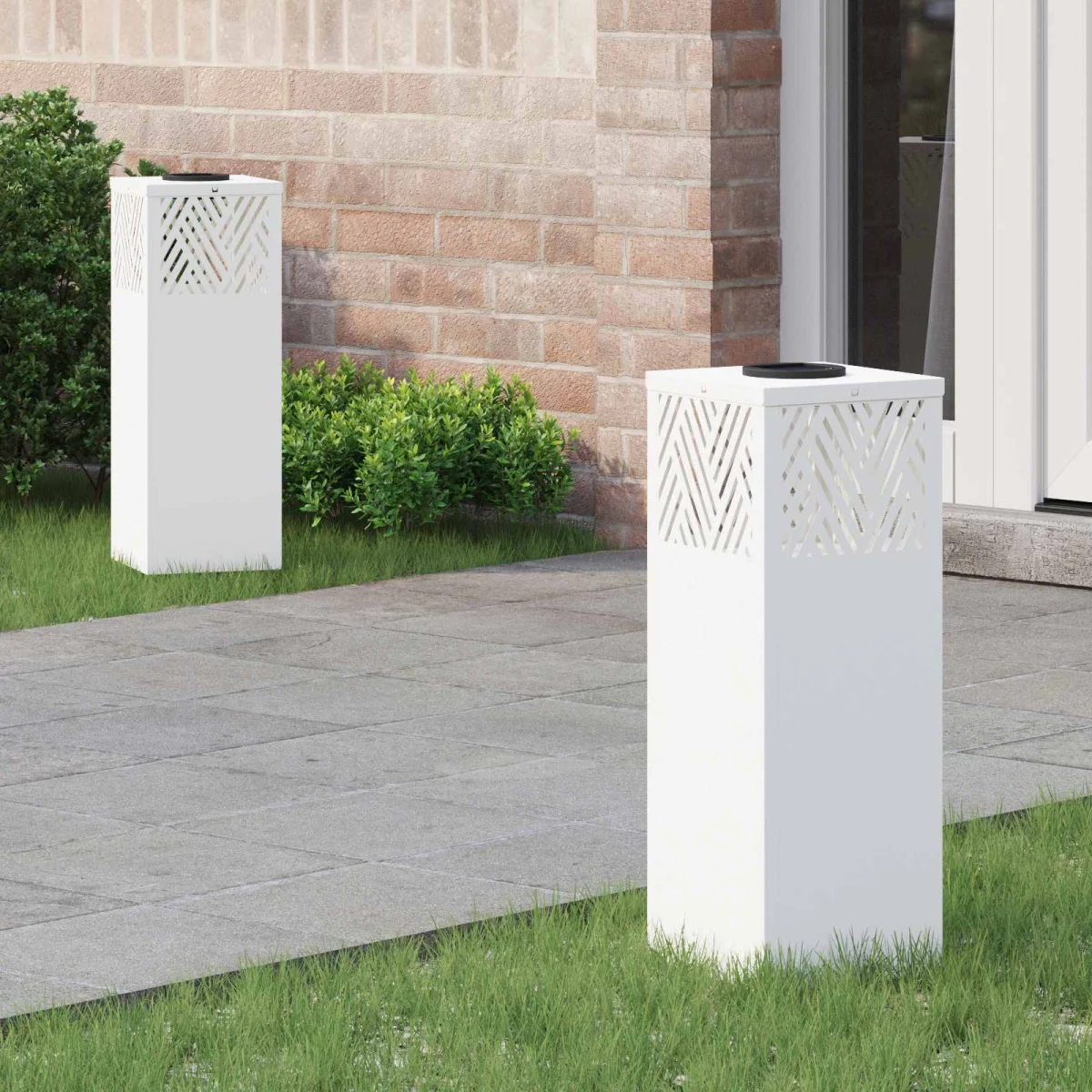 Napelemmel működő LED ösvény világítás 2 pcs Fehér