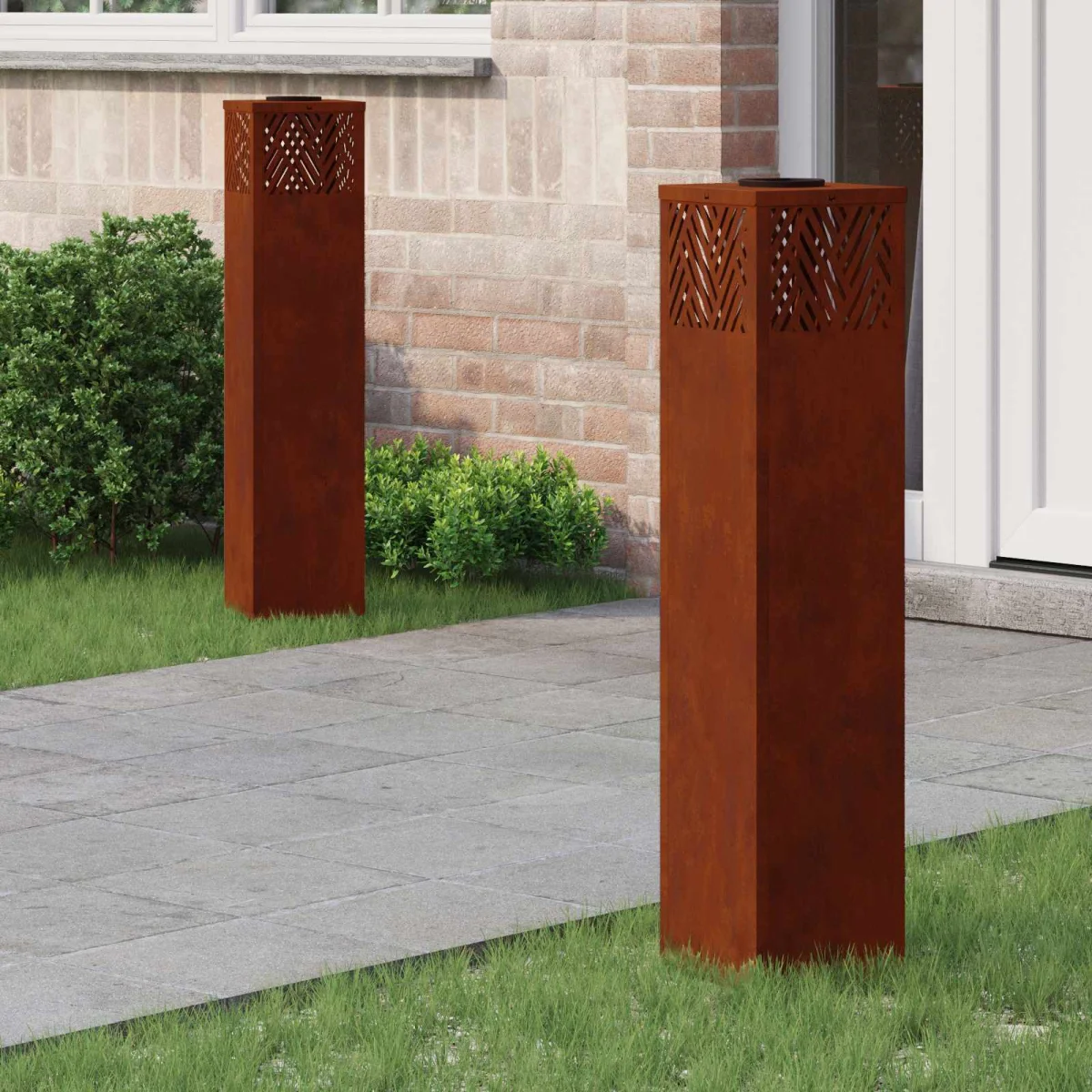 Napelemmel működő LED ösvény világítás 2 pcs Bronz