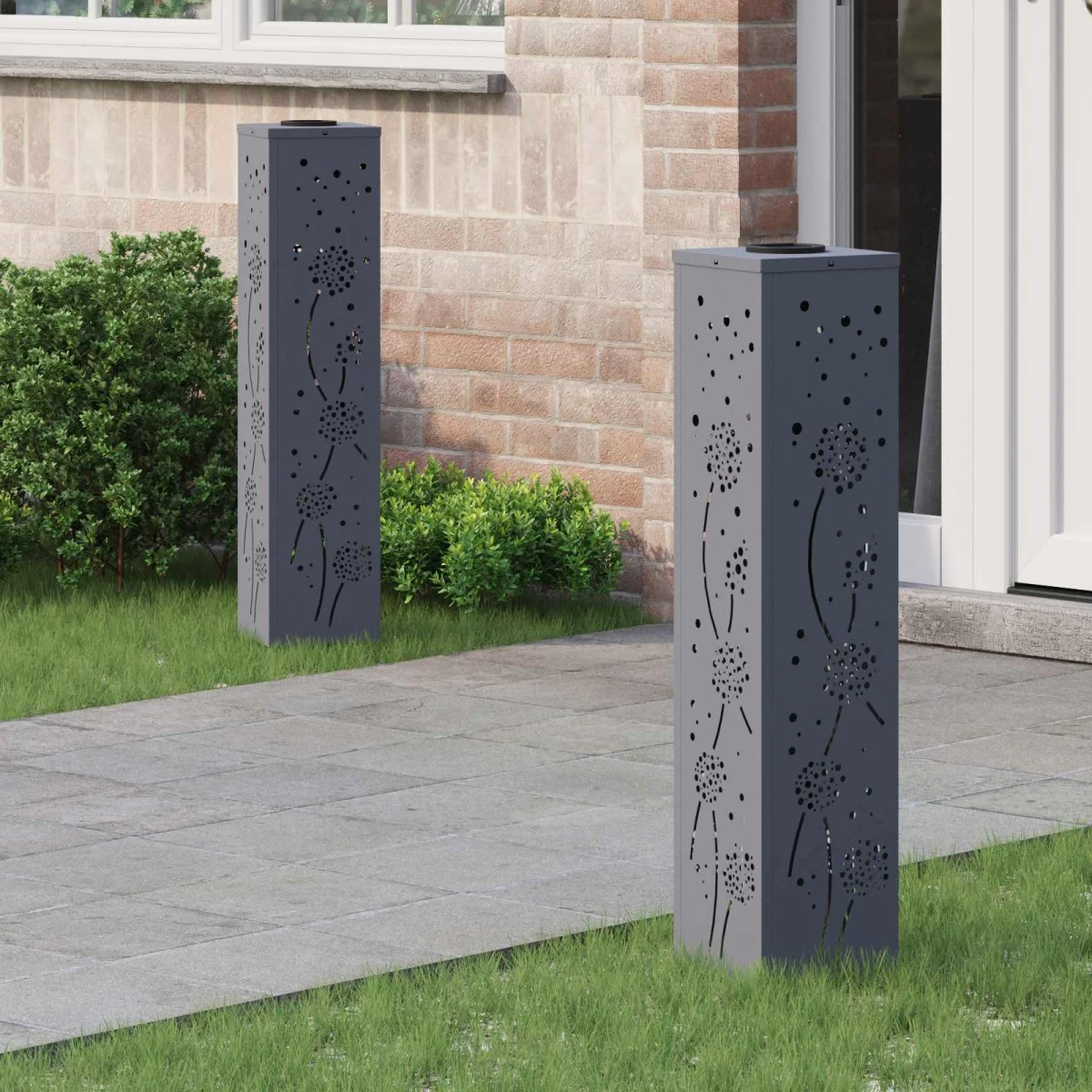 Napelemmel működő LED ösvény világítás 2 pcs Antracit