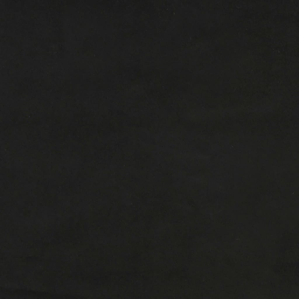 Fekete bársony lábzsámoly 78 x 56 x 32 cm